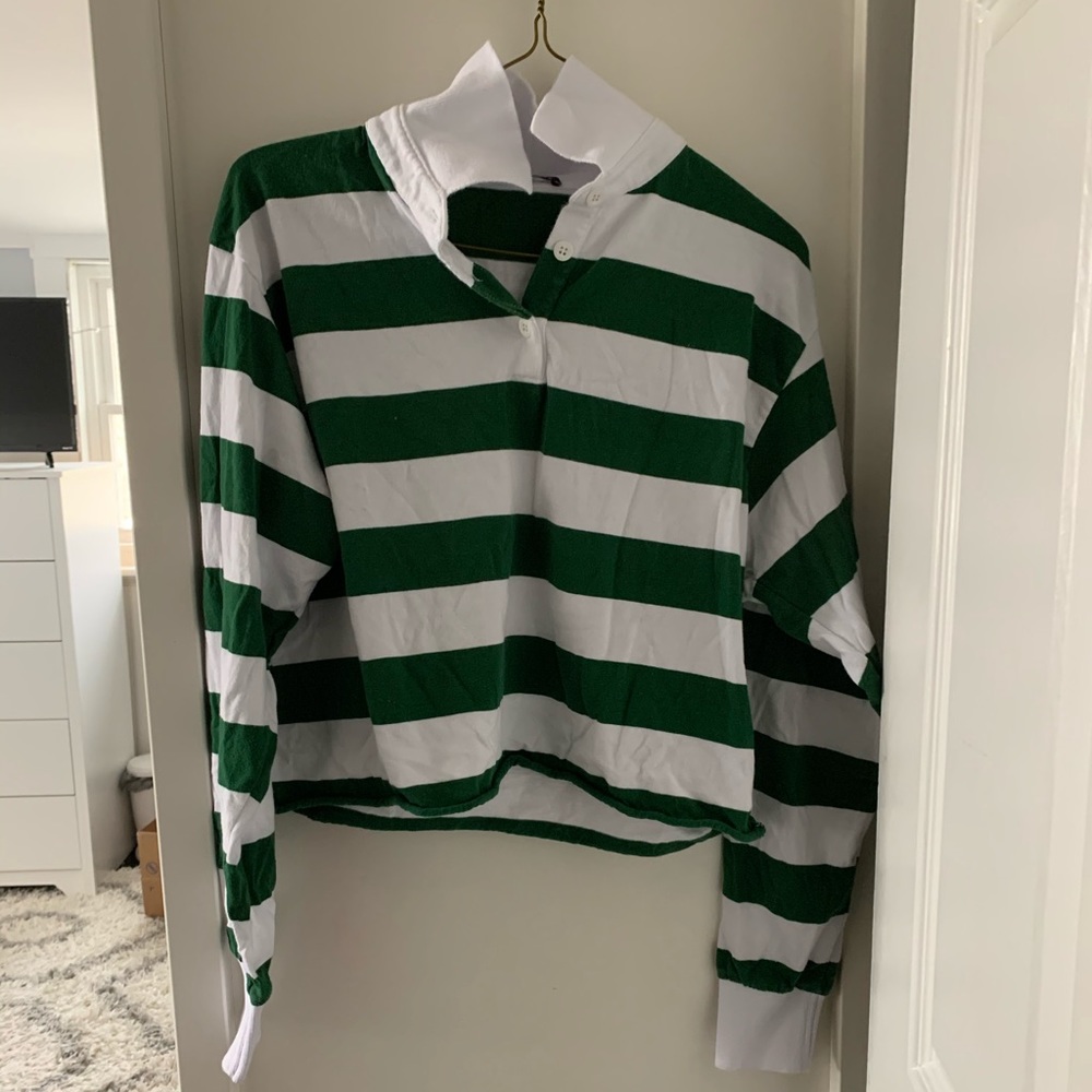 brandy collared striped shirt